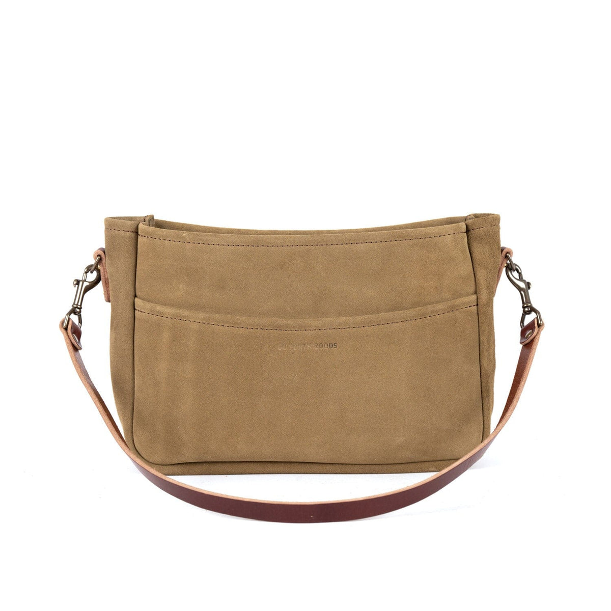 RENNIE LEATHER SHOULDER BAG - LARGE - PISTACHIO SUEDE