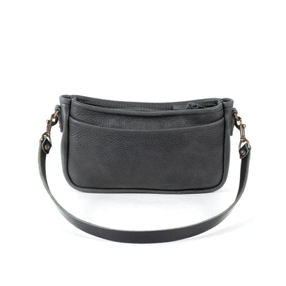 RENNIE LEATHER SHOULDER BAG - RAVEN