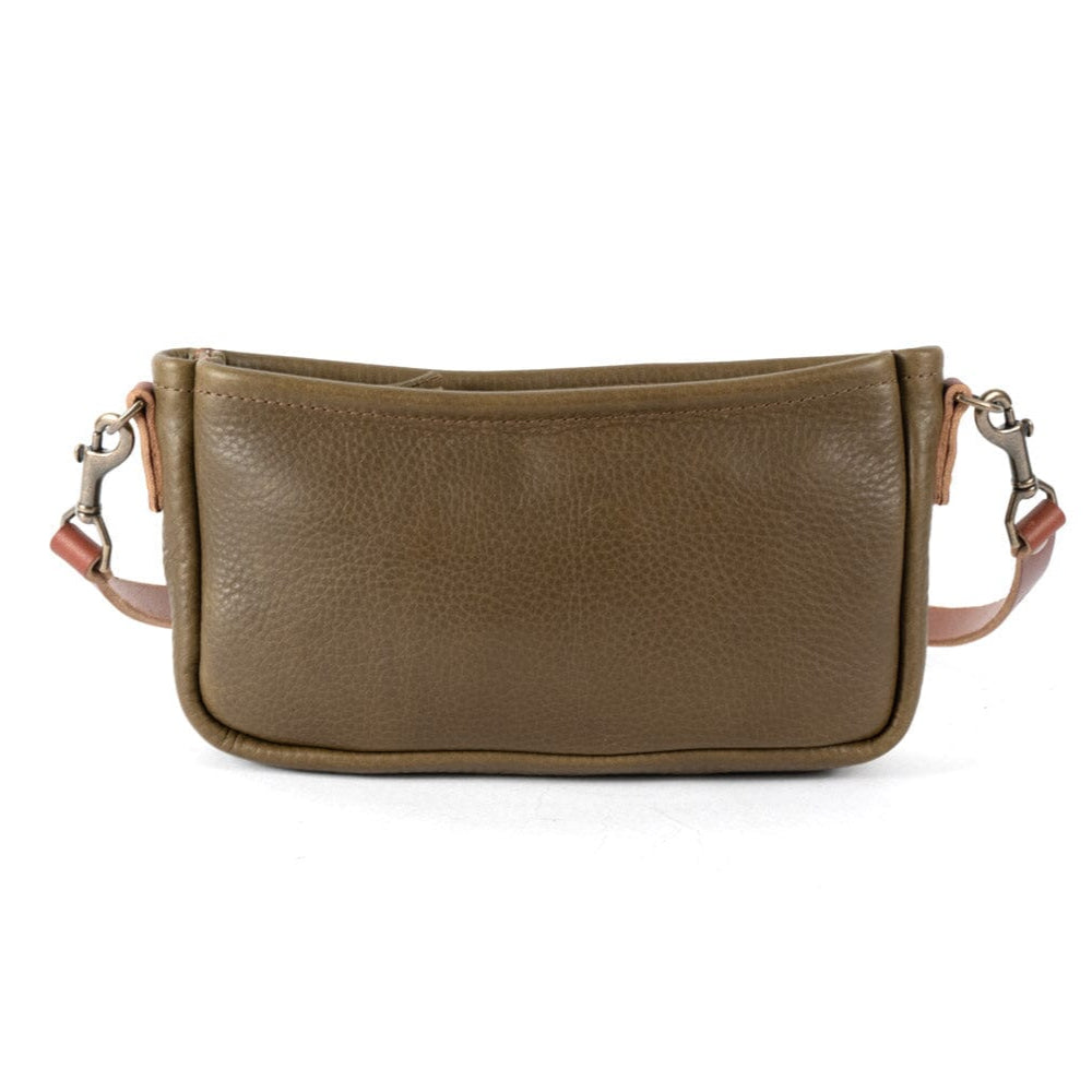 RENNIE LEATHER SHOULDER BAG - OLIVE