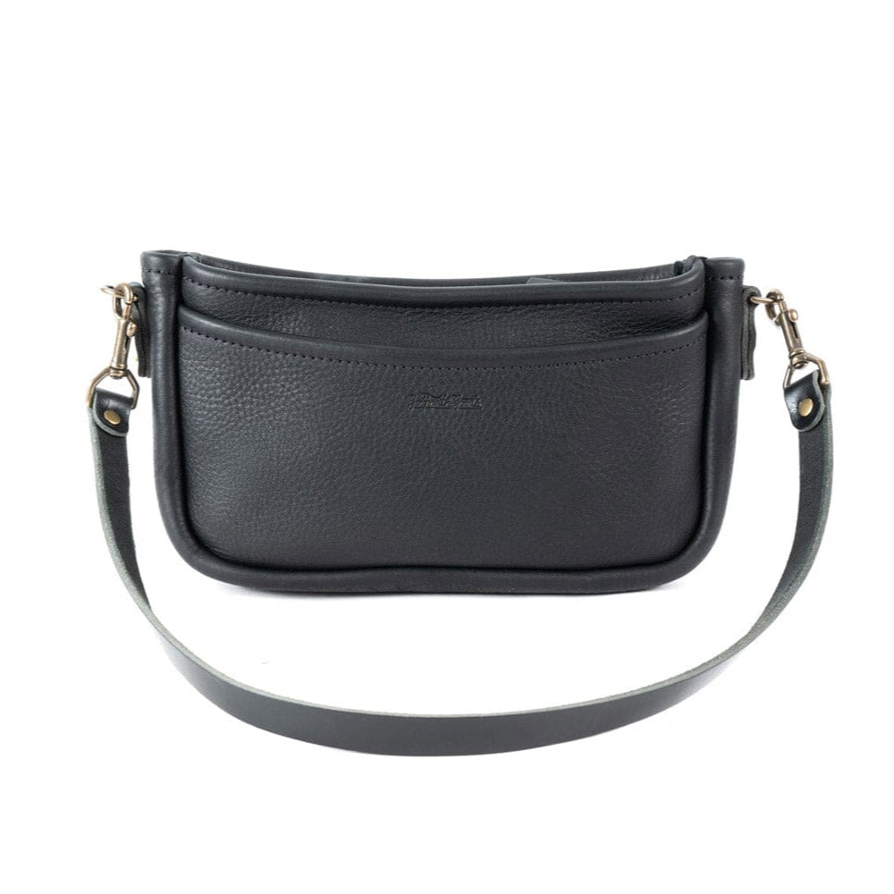 RENNIE LEATHER SHOULDER BAG - BLACK