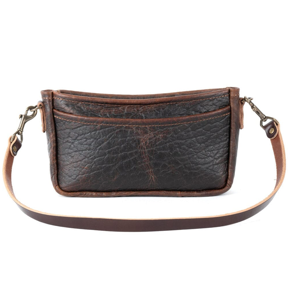 RENNIE LEATHER SHOULDER BAG - CHERRY BISON