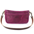 RENNIE LEATHER SHOULDER BAG - GRAPE BISON