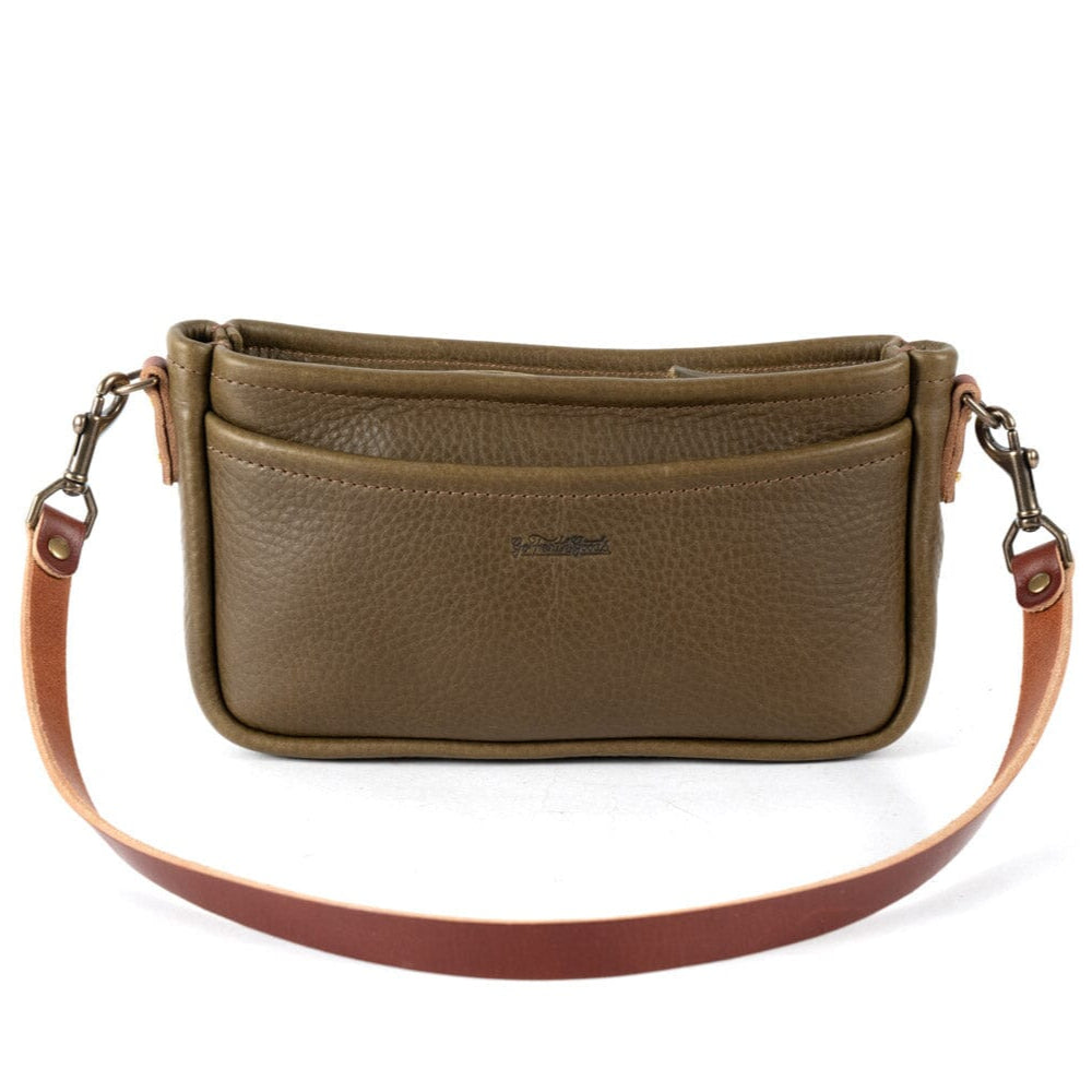 RENNIE LEATHER SHOULDER BAG - OLIVE