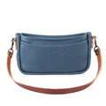 RENNIE LEATHER SHOULDER BAG - SMOKEY BLUE