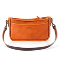 RENNIE LEATHER SHOULDER BAG - TANGERINE BISON