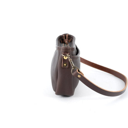 RENNIE LEATHER SHOULDER BAG - MOCHA