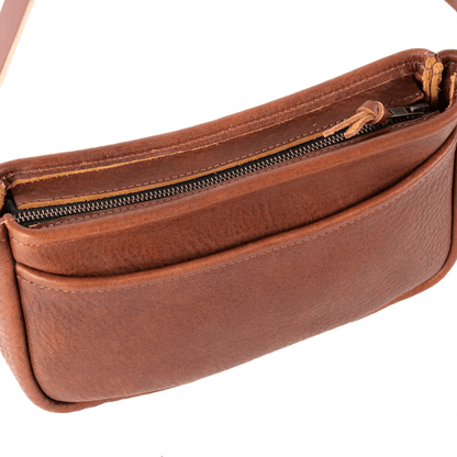 RENNIE LEATHER SHOULDER BAG - HONEY