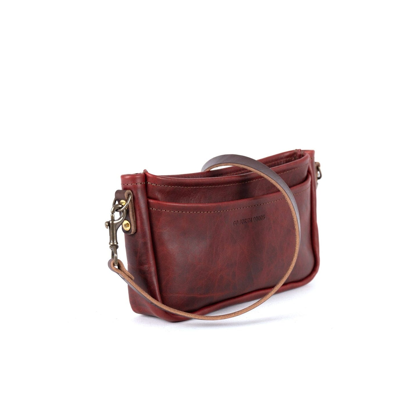RENNIE LEATHER SHOULDER BAG - WINE BISON