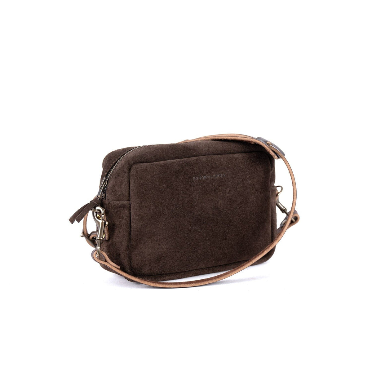 SARAH LEATHER CROSSBODY - CHOCOLATE SUEDE