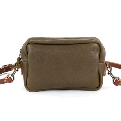 SARAH LEATHER CROSSBODY - OLIVE