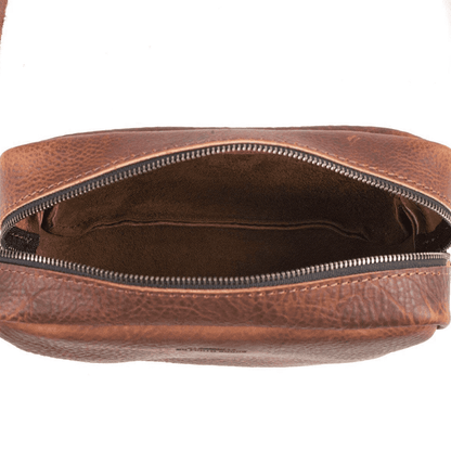 SARAH LEATHER CROSSBODY - SMOKEY BLUE
