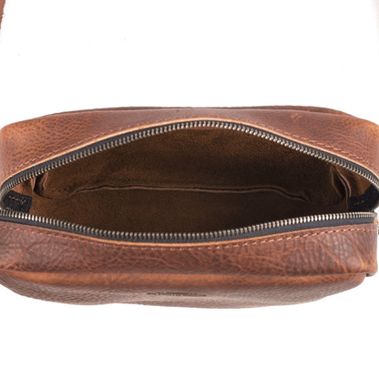 SARAH LEATHER CROSSBODY - TOBACCO