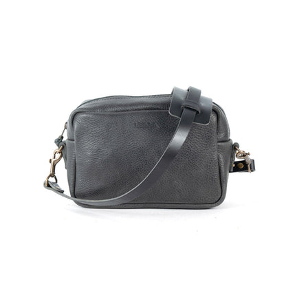 SARAH LEATHER CROSSBODY - RAVEN