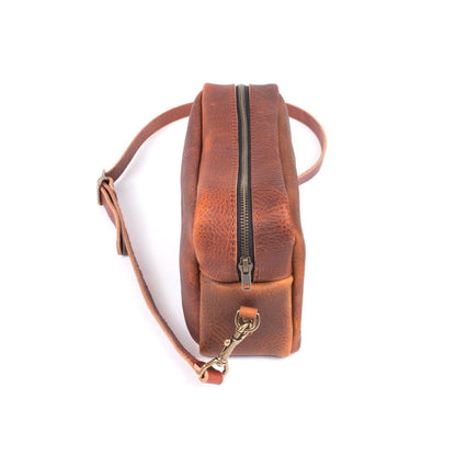 SARAH LEATHER CROSSBODY - SADDLE