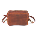 SARAH LEATHER CROSSBODY - SADDLE