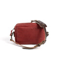 SARAH LEATHER CROSSBODY - GARNET RED
