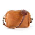SARAH LEATHER CROSSBODY - LARGE - HONEY