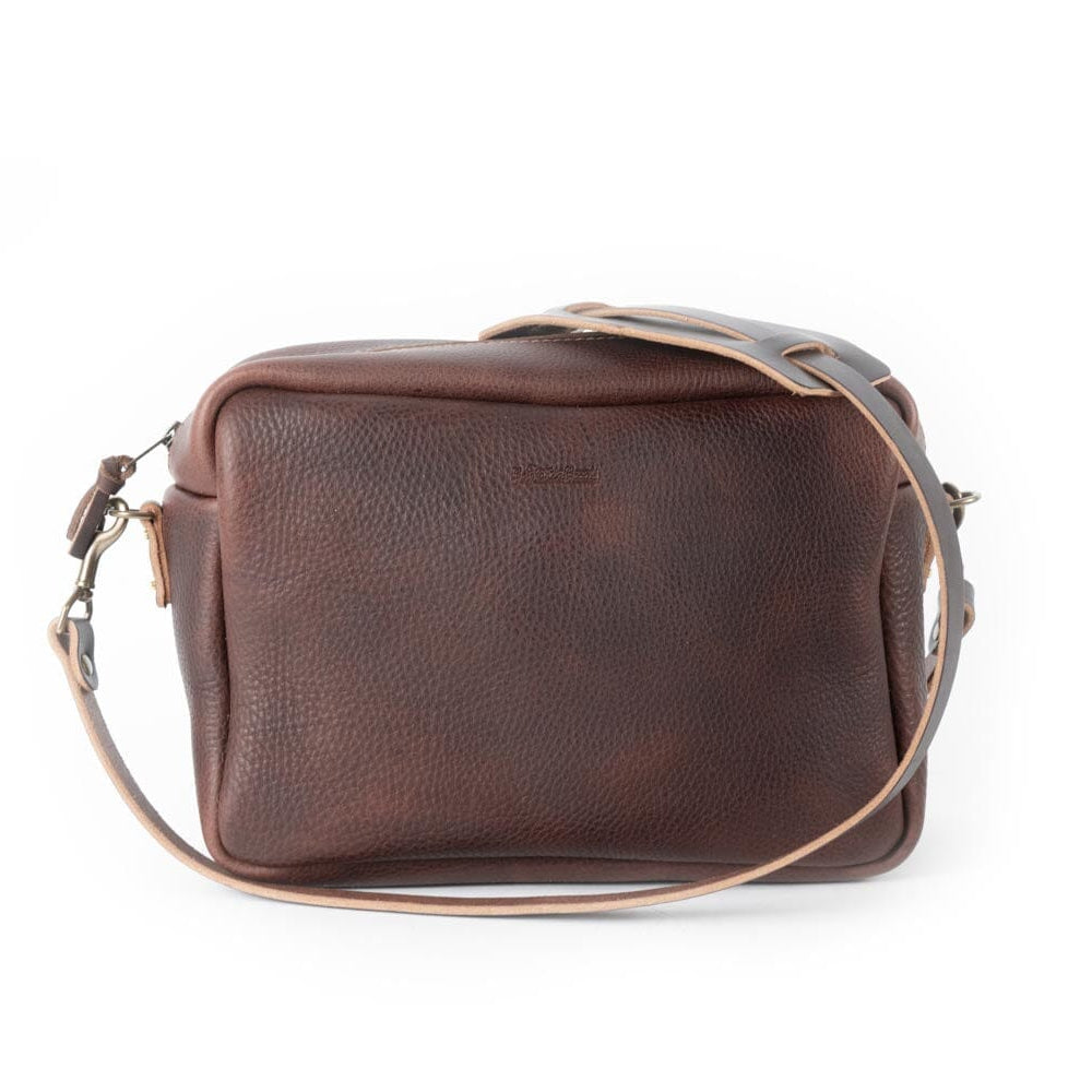 SARAH LEATHER CROSSBODY - LARGE - MOCHA