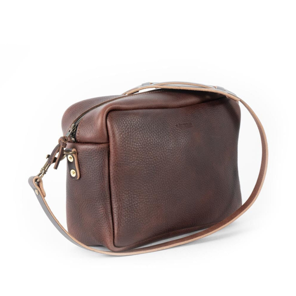 SARAH LEATHER CROSSBODY - LARGE - MOCHA