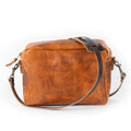 SARAH LEATHER CROSSBODY - LARGE - PEANUT BISON