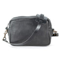 SARAH LEATHER CROSSBODY - LARGE - RAVEN