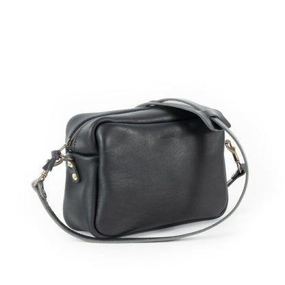 SARAH LEATHER CROSSBODY - MEDIUM - BLACK