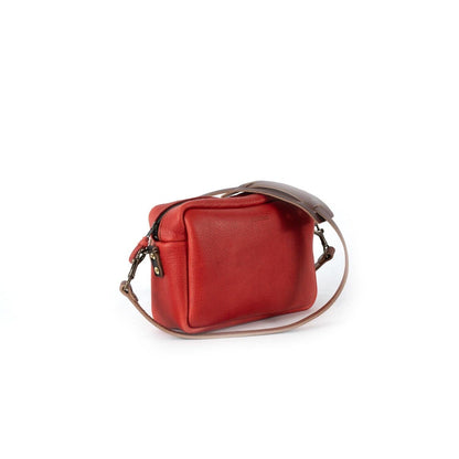 SARAH LEATHER CROSSBODY - MEDIUM - CRIMSON