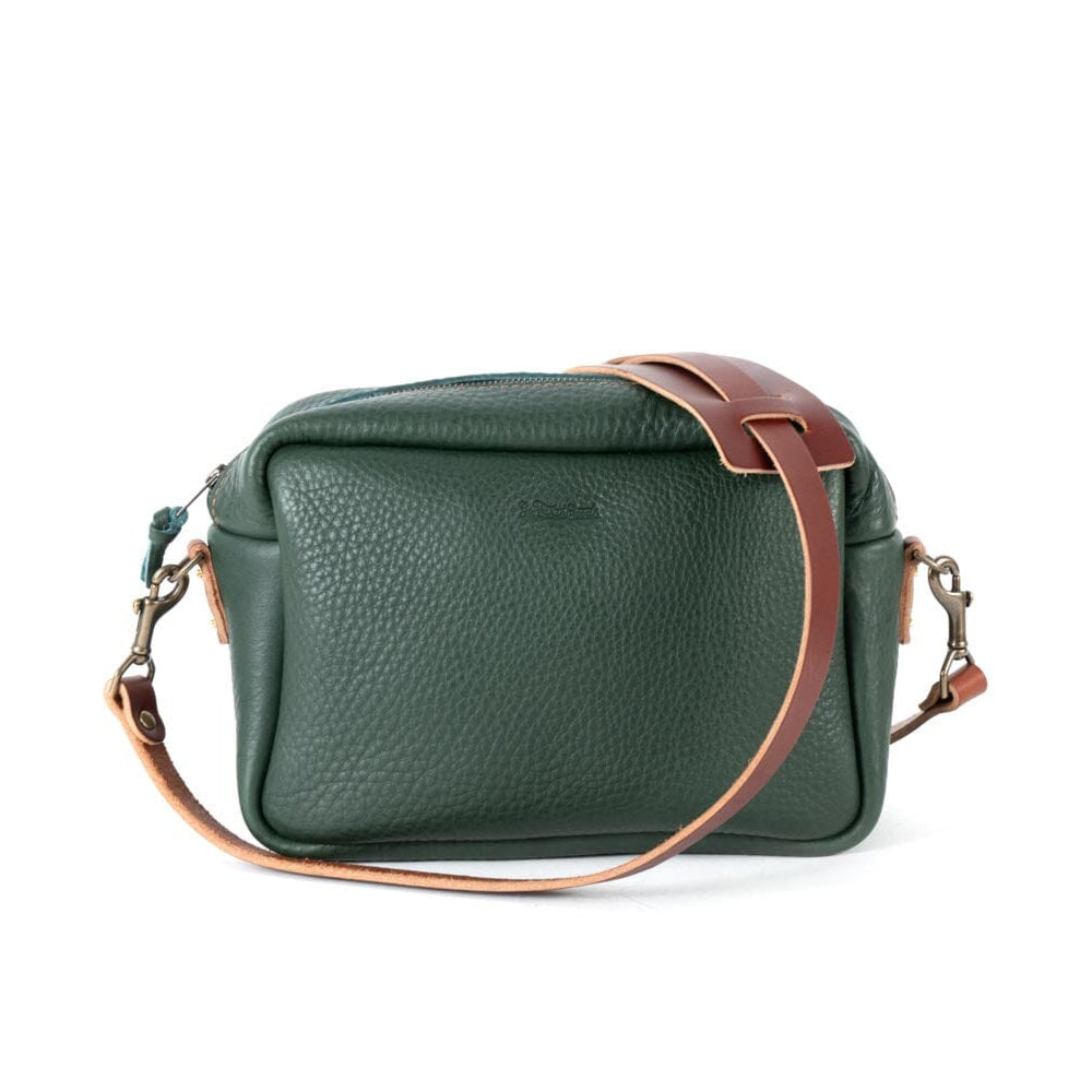 SARAH LEATHER CROSSBODY - MEDIUM - FOREST GREEN
