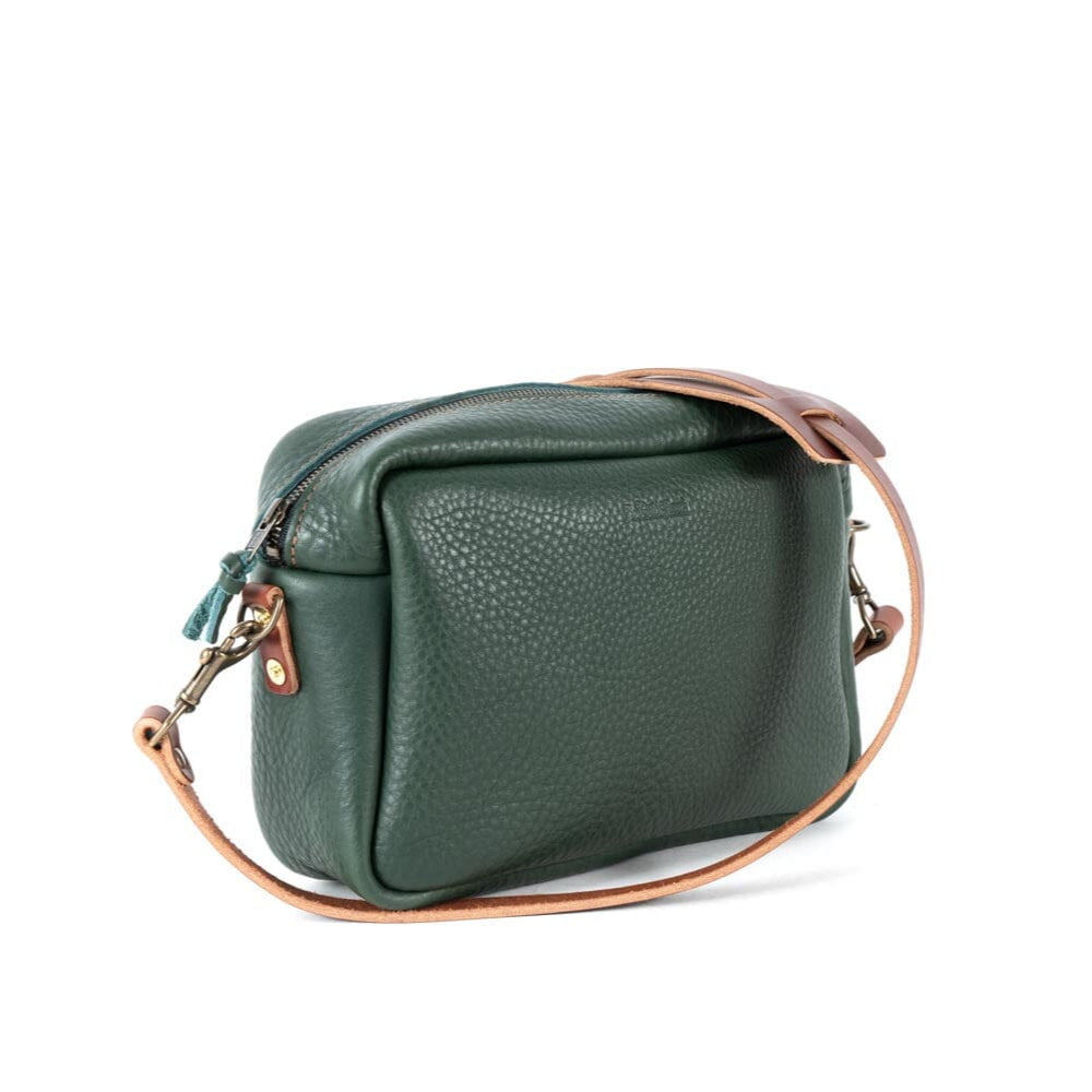 SARAH LEATHER CROSSBODY - MEDIUM - FOREST GREEN