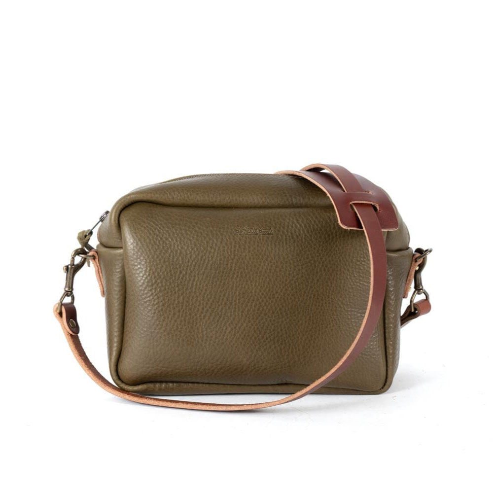 SARAH LEATHER CROSSBODY - MEDIUM - OLIVE