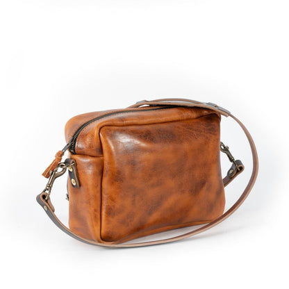 SARAH LEATHER CROSSBODY - MEDIUM - PEANUT BISON
