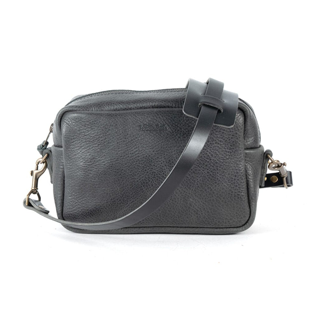 SARAH LEATHER CROSSBODY - MEDIUM - RAVEN