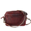 SARAH LEATHER CROSSBODY - WINE BISON
