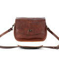 VIVIAN SATCHEL LEATHER CROSSBODY DELUXE - WHISKY BISON