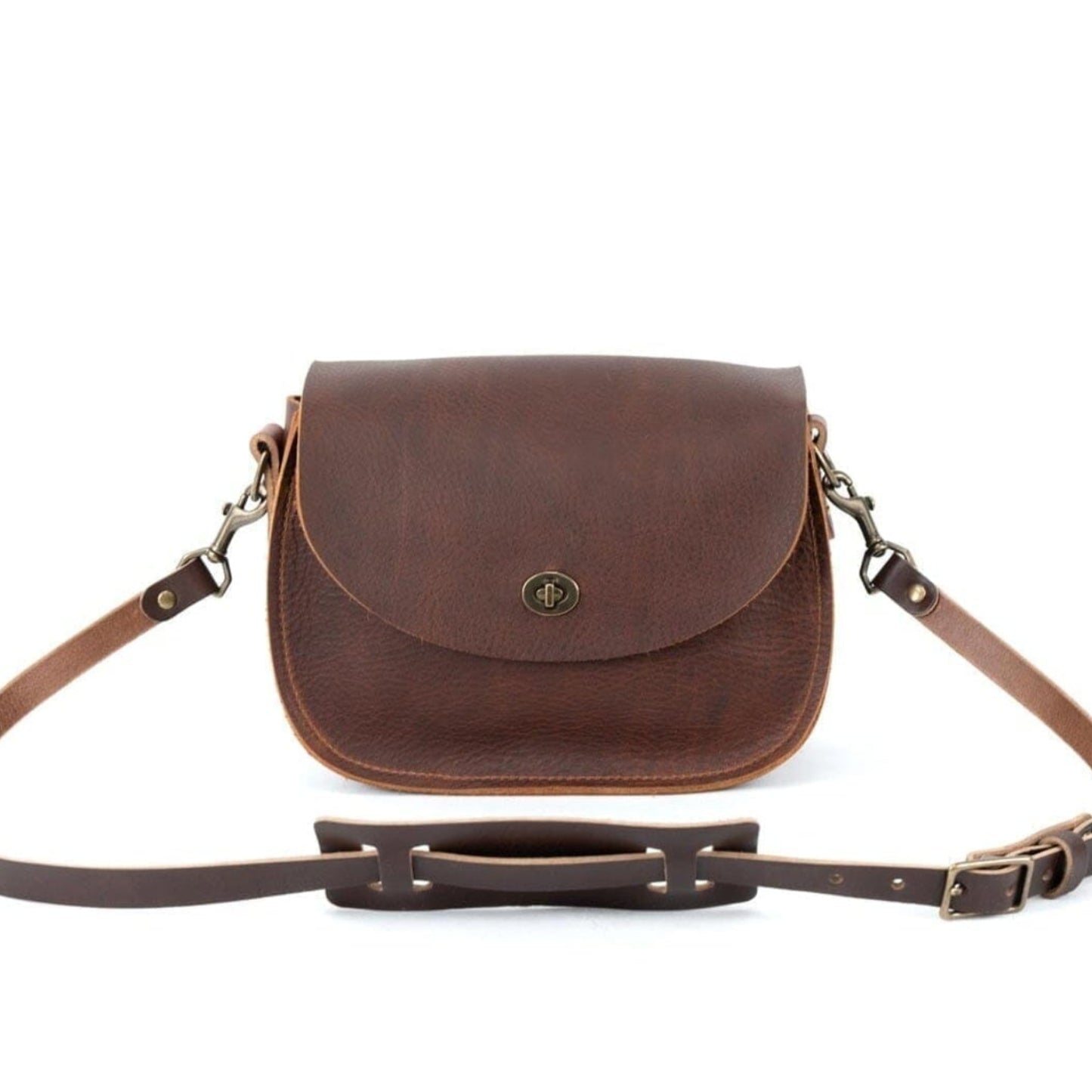 VIVIAN SATCHEL LEATHER CROSSBODY DELUXE - SMOKEY BLUE
