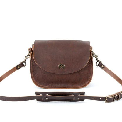 VIVIAN SATCHEL LEATHER CROSSBODY - SMOKEY BLUE