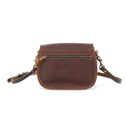 VIVIAN SATCHEL LEATHER CROSSBODY - SMOKEY BLUE