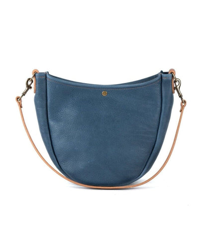 CELESTE LEATHER HOBO BAG - SMOKEY BLUE