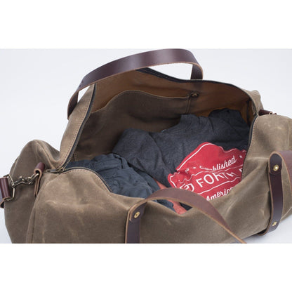 WILLIAM WAXED CANVAS WEEKENDER DUFFLE BAG