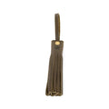 LEATHER TASSEL BAG CHARM - OLIVE