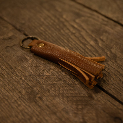 LEATHER TASSEL KEY CHAIN - SMALL