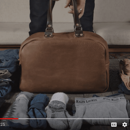 HOFFMAN LEATHER WEEKENDER DUFFLE BAG - IN STOCK