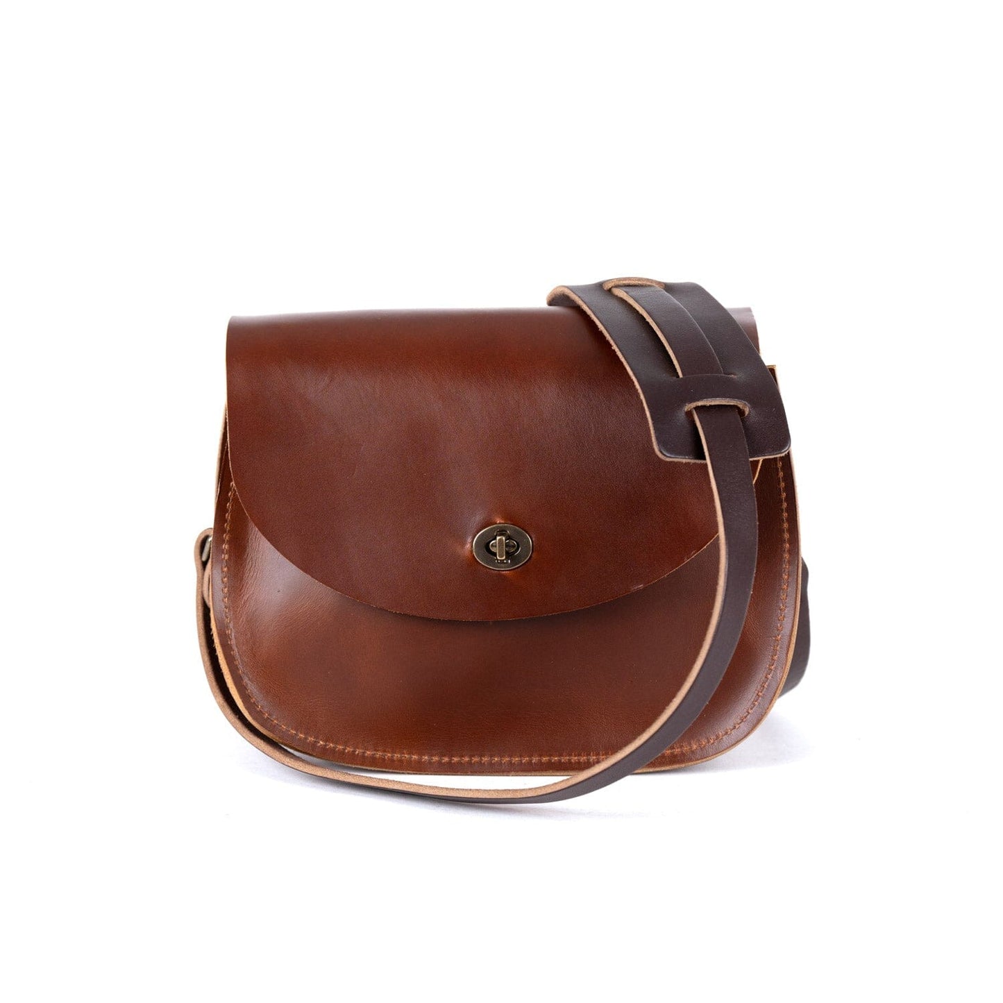 VIVIAN SATCHEL LEATHER CROSSBODY - CHESTNUT