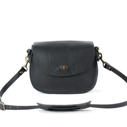 VIVIAN SATCHEL LEATHER CROSSBODY - BLACK