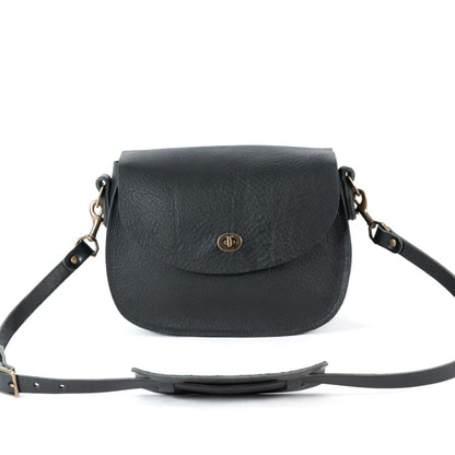 VIVIAN SATCHEL LEATHER CROSSBODY DELUXE - BLACK