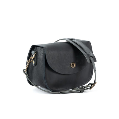 VIVIAN SATCHEL LEATHER CROSSBODY - BLACK