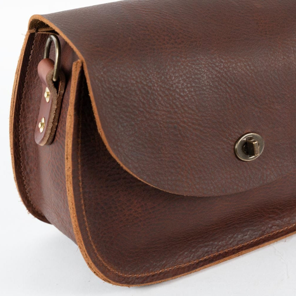 VIVIAN SATCHEL LEATHER CROSSBODY DELUXE - INDIGO BISON