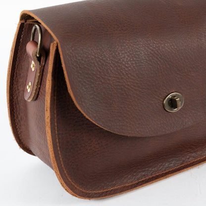 VIVIAN SATCHEL LEATHER CROSSBODY DELUXE - INDIGO BISON