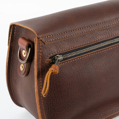 VIVIAN SATCHEL LEATHER CROSSBODY DELUXE - MOCHA