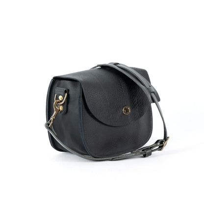 VIVIAN SATCHEL LEATHER CROSSBODY DELUXE - BLACK